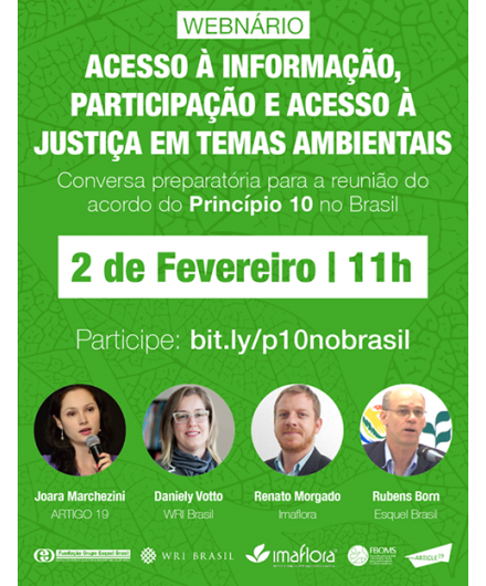 Webinar debaterá Democracia Ambiental e acordo Latino-Americano sobre o tema